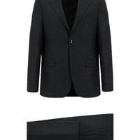 Dark Anthracite 4-Drop Relaxed Fit Patterned Suit