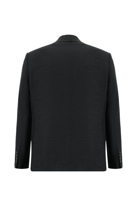 Dark Anthracite 4-Drop Relaxed Fit Patterned Suit