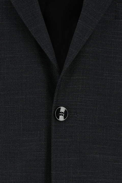 Dark Anthracite 4-Drop Relaxed Fit Patterned Suit