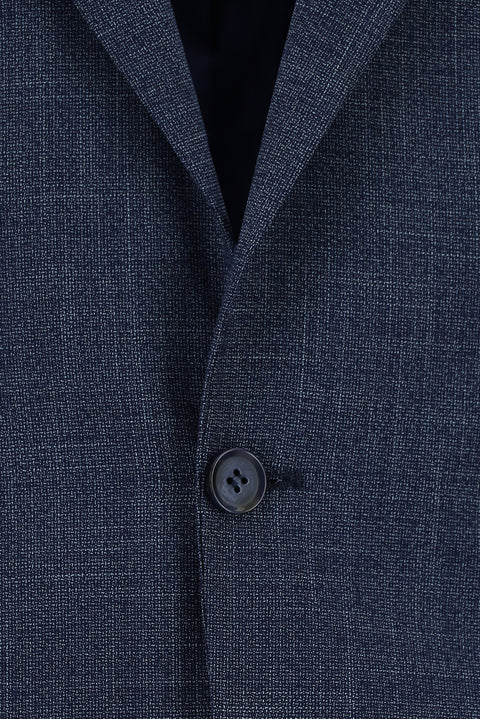 Light Navy Blue 4-Drop Relaxed Fit Patterned Suit