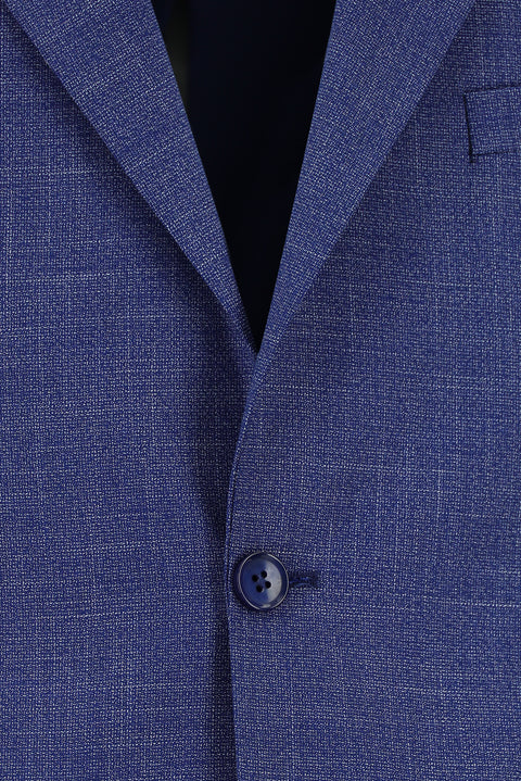 Aviator Blue 4 Drop Relaxed Fit Patterned Suit
