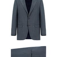 Indigo 4 Drop Relaxed Fit Patterned Suit