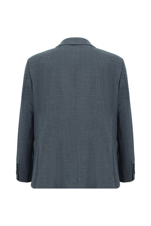 Indigo 4 Drop Relaxed Fit Patterned Suit