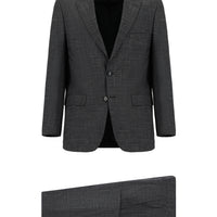 Light Anthracite 4-Drop Relaxed Fit Patterned Suit
