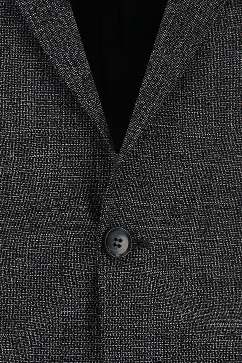 Light Anthracite 4-Drop Relaxed Fit Patterned Suit