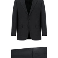 Dark Anthracite 4-Drop Relaxed Fit Patterned Suit
