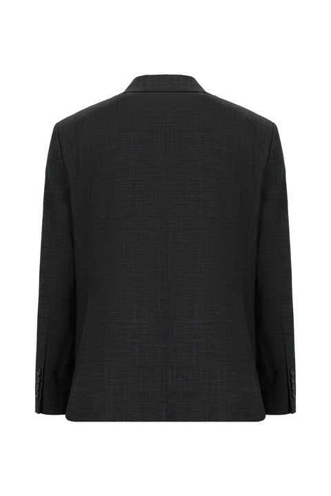 Dark Anthracite 4-Drop Relaxed Fit Patterned Suit