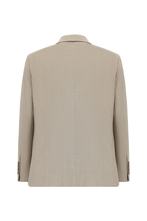 Light Mink 4 Drop Relaxed Fit Patterned Suit