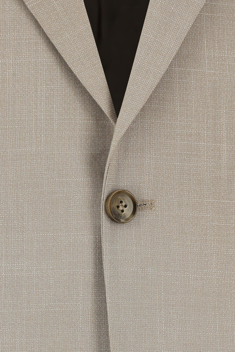 Light Mink 4 Drop Relaxed Fit Patterned Suit