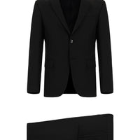 Black 7 Drop Slim Fit Patterned Suit