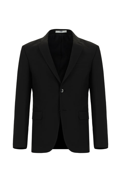 Black 7 Drop Slim Fit Patterned Suit