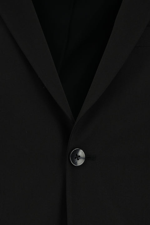 Black 6 Drop Regular Fit Standard Cut Patterned Suit