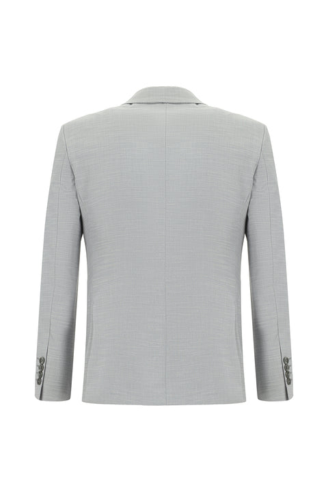 Light Grey 7 Drop Super Slim Fit Extra Narrow Cut Patterned Suit