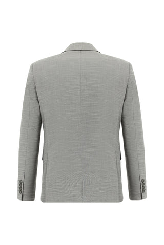  Açık Füme 7 Drop Super Slim Fit Eksra Dar Kesim Desenli Takım Elbise