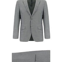 Medium Gray 6 Drop Regular Fit Standard Cut Patterned Suit