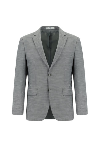  Orta Füme 7 Drop Slim Fit Dar Kesim Desenli Takım Elbise
