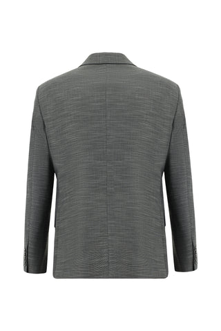  Koyu Füme 7 Drop Slim Fit Dar Kesim Desenli Takım Elbise