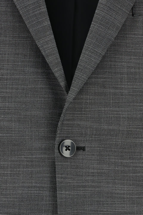 Dark Gray 7 Drop Super Slim Fit Extra Narrow Cut Patterned Suit