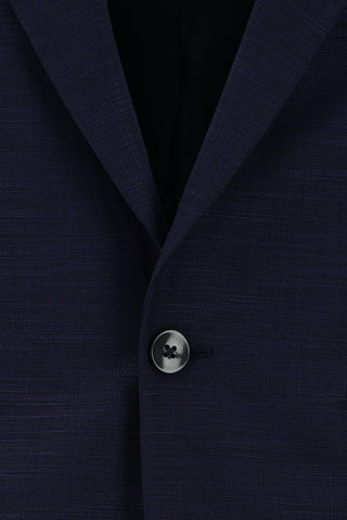  Orta Lacivert 7 Drop Slim Fit Dar Kesim Desenli Takım Elbise