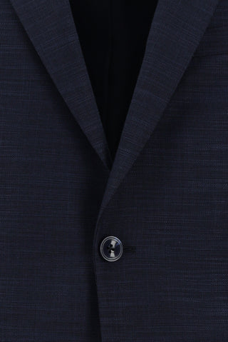 Koyu Lacivert 7 Drop Super Slim Fit Eksra Dar Kesim Desenli Takım Elbise