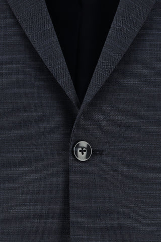 Koyu İndigo 7 Drop Slim Fit Dar Kesim Desenli Takım Elbise