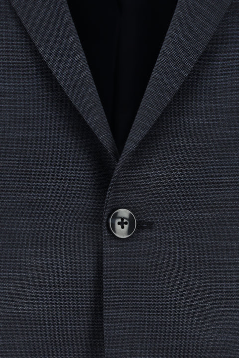 Dark Indigo 7 Drop Super Slim Fit Extra Narrow Cut Patterned Suit