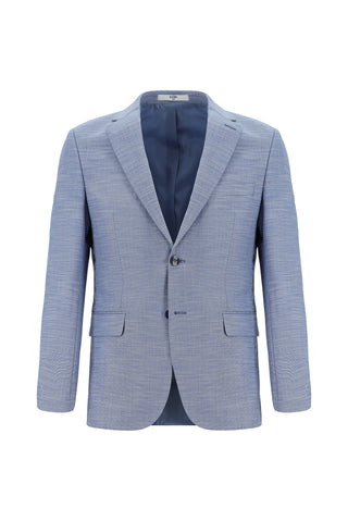  Mavi 7 Drop Super Slim Fit Eksra Dar Kesim Desenli Takım Elbise