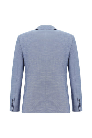  Mavi 7 Drop Super Slim Fit Eksra Dar Kesim Desenli Takım Elbise