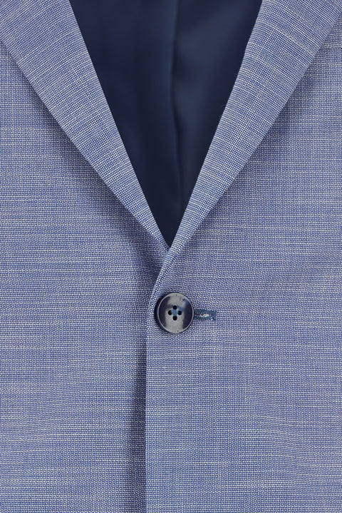 Blue 6 Drop Regular Fit Standard Cut Patterned Suit