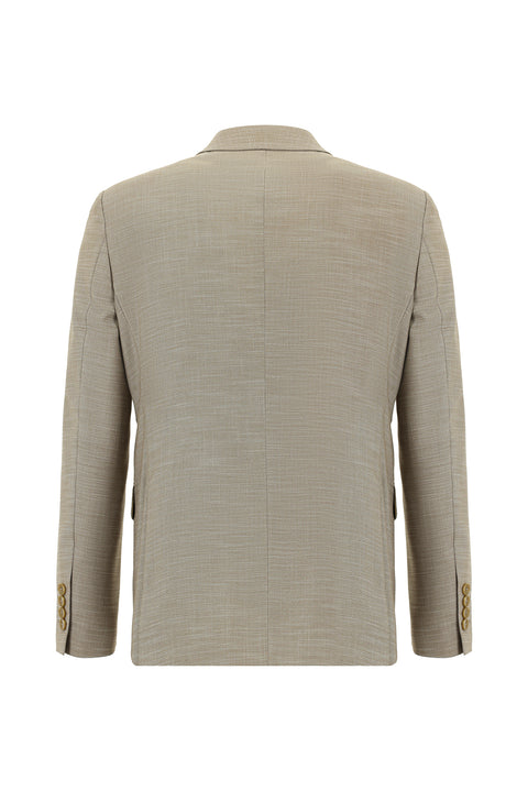 Light Brown 7 Drop Super Slim Fit Extra Narrow Cut Patterned Suit