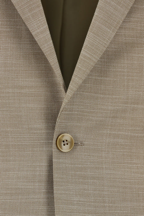 Light Brown 7 Drop Slim Fit Patterned Suit