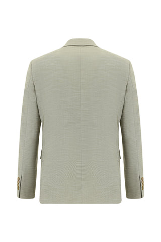  Yağ Yeşili-Olive 7 Drop Super Slim Fit Eksra Dar Kesim Desenli Takım Elbise