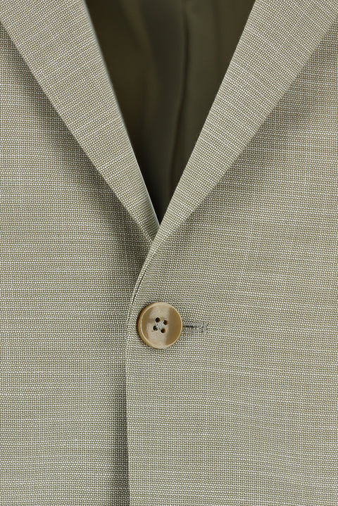 Olive Green 6 Drop Regular Fit Patterned Suit