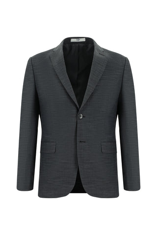  Orta Antrasit 7 Drop Slim Fit Dar Kesim Desenli Takım Elbise
