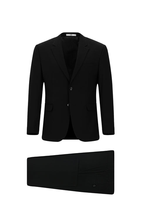 Black 7 Drop Slim Fit Narrow Cut Suit