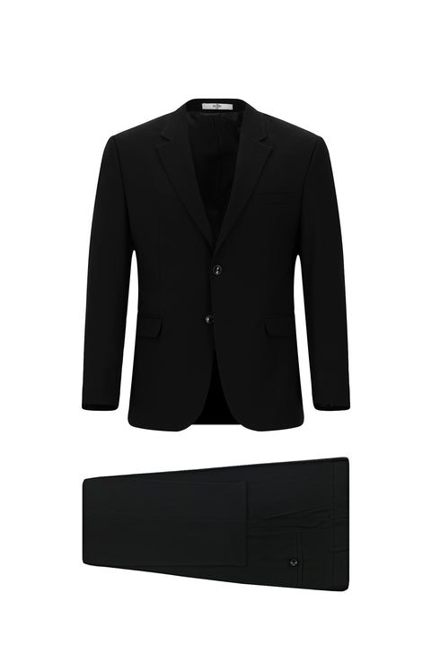 Black 7 Drop Slim Fit Narrow Cut Suit