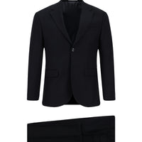Dark Navy 7 Drop Slim Fit Patterned Suit