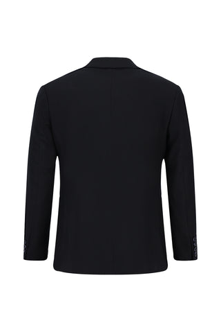  Koyu Lacivert 7 Drop Slim Fit Dar Kesim Desenli Takım Elbise