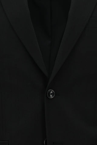  Siyah 7 Drop Slim Fit Dar Kesim Desenli Takım Elbise