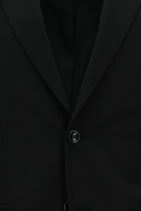 Black 7 Drop Slim Fit Patterned Suit