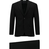 Black 7 Drop Slim Fit Patterned Suit