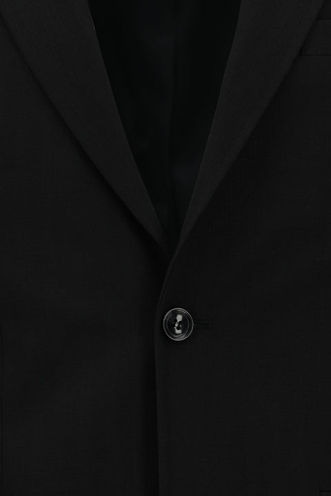 Black 7 Drop Slim Fit Patterned Suit