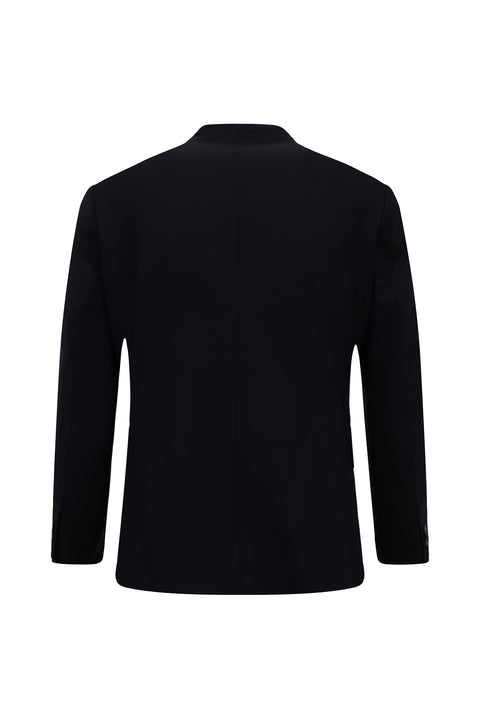 Dark Navy 6 Drop Regular Fit Standard Cut Patterned Suit