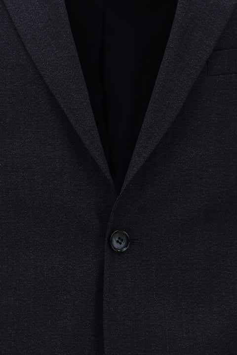Dark Navy 4-Drop Relaxed Fit Patterned Suit