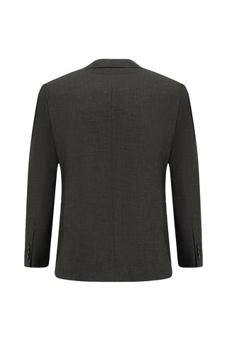  Koyu Kahve 4 Drop Relaxed Fit Rahat Kesim Desenli Takım Elbise