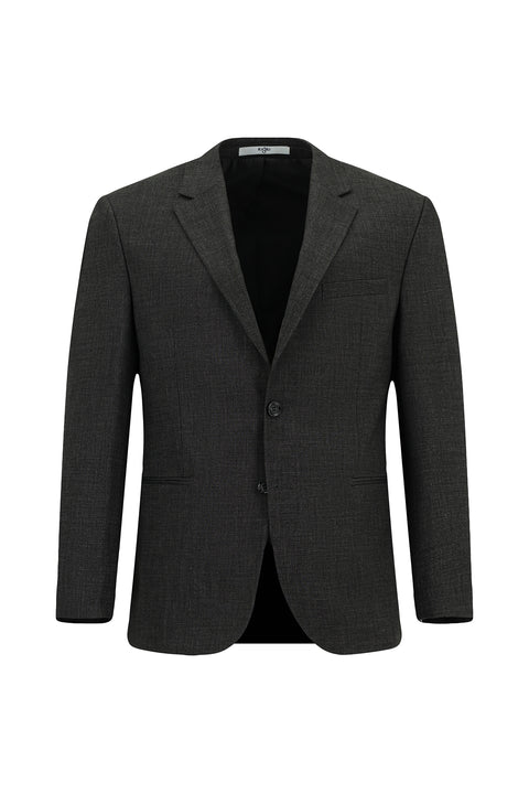 Medium Anthracite 6 Drop Regular Fit Standard Cut Patterned Suit