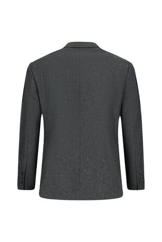  Açık Antrasit 6 Drop Regular Fit Standart Kesim Desenli Çift Pantolonlu Takım Elbise