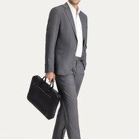 Light Gray 8-Drop Muscle Fit Long Athletic Cut Suit