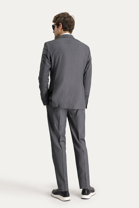 Light Gray 8-Drop Muscle Fit Long Athletic Cut Suit