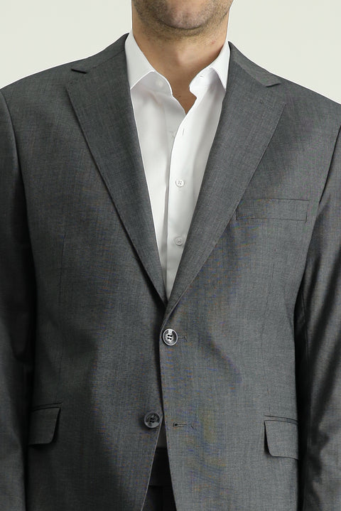 Light Gray 8-Drop Muscle Fit Long Athletic Cut Suit